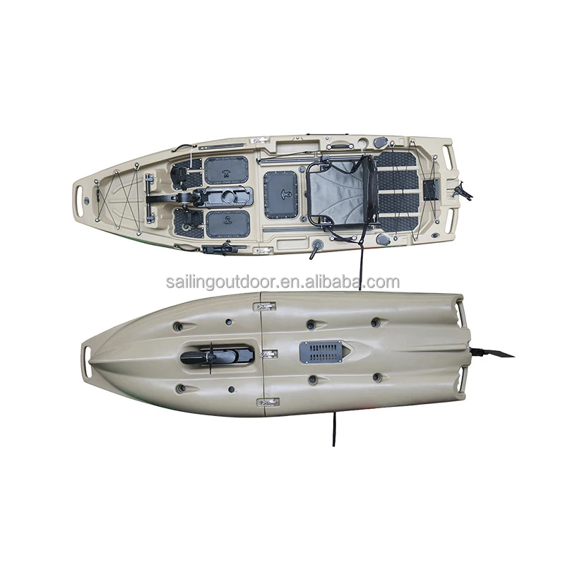 10ft Modular Plastic Multifunctional Kayak Rotational Molding Fishing Boat with Foot Pedal Drive Chair Paddle Rod Holder on Sale