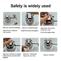 Mini Engraving Ball Vise Jewelry Equipment Diamond Stone Block Ring Adjustable Carving Setting Tools Fixing Clamps Set