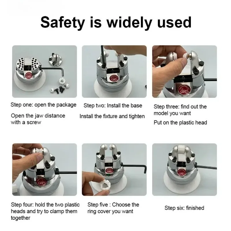 Mini Engraving Ball Vise Jewelry Equipment Diamond Stone Block Ring Adjustable Carving Setting Tools Fixing Clamps Set