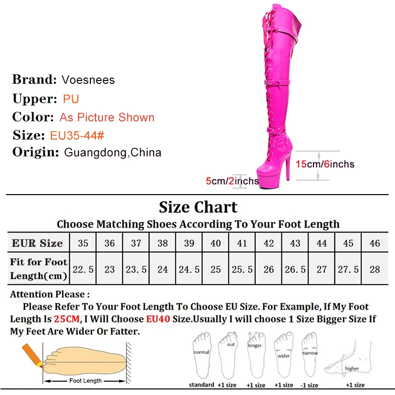 Nuove scarpe fetish punk Stivali sopra il ginocchio Stivali lunghi con plateau spogliarellista con tacco ultra alto 15 cm Stivali moderni da pole dance da donna