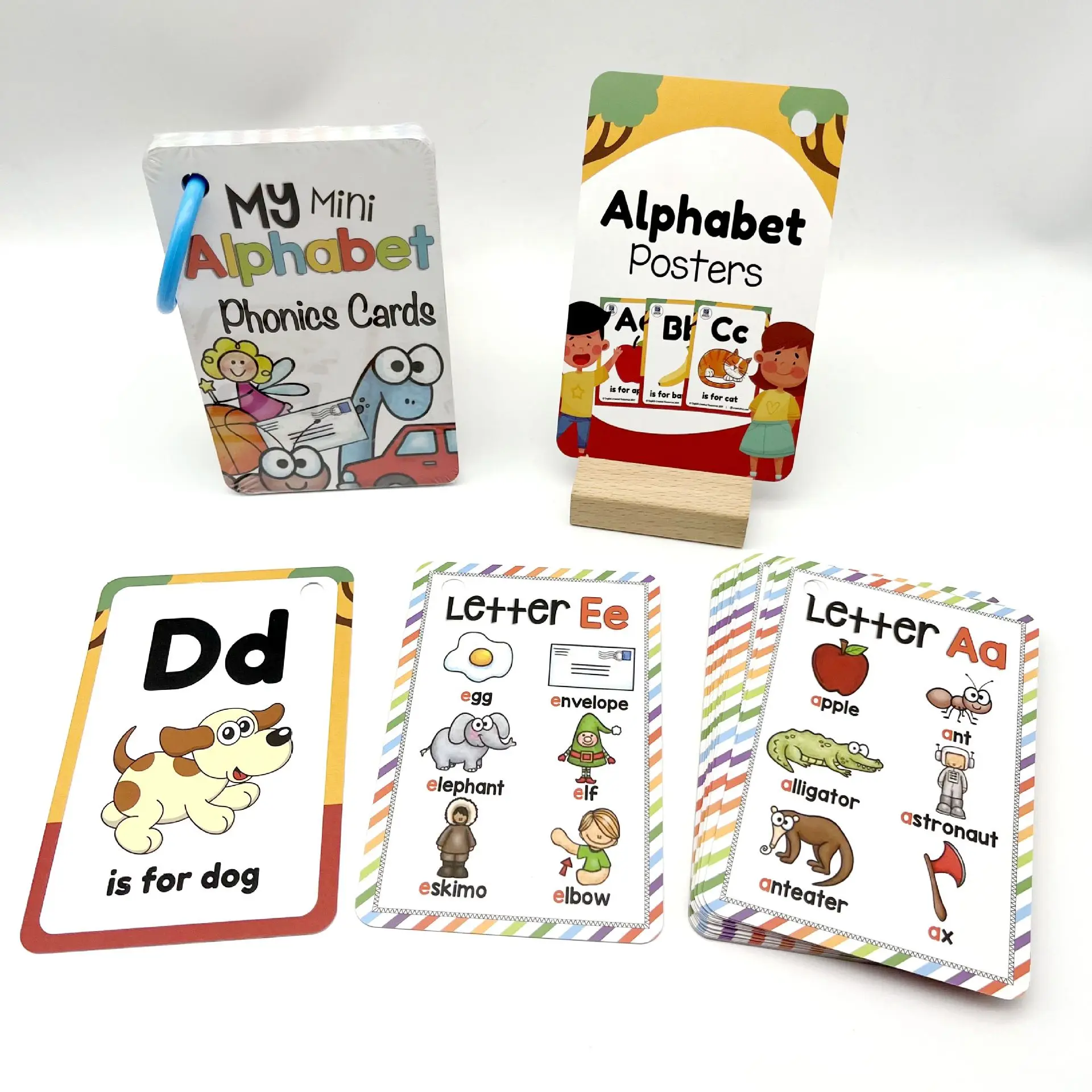 

2 Pack ABC Alphabet Flash Cards Learning Toy Educational Preschool Toddler Flashcards Waterproof English Learning Cards
