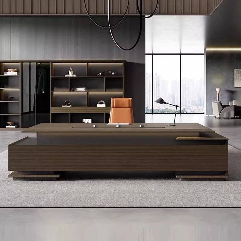 Luxury office desk, executive desk, simple modern executive table, high-end CEO desk, manager office desk and chair set