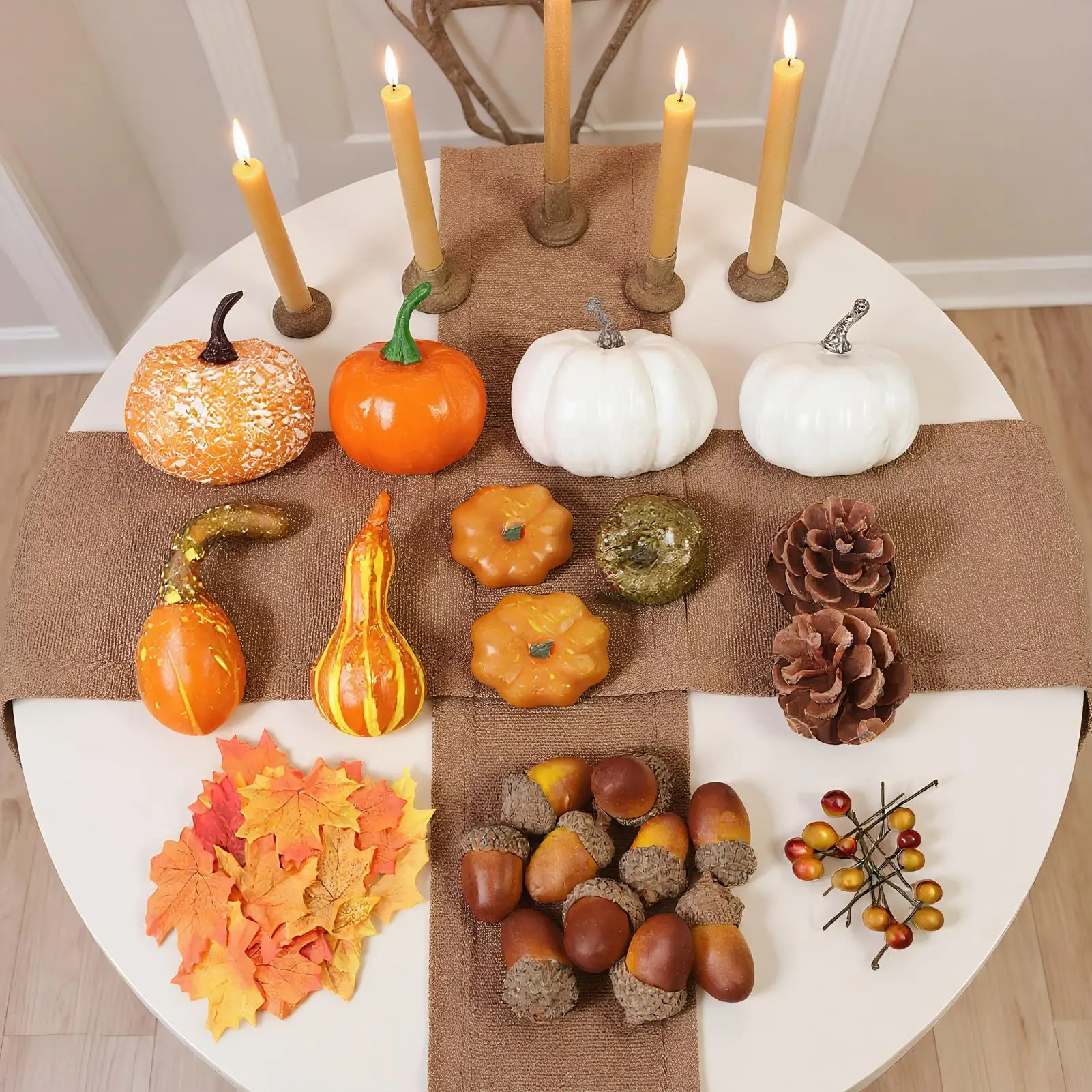 

Artificial Pumpkins Outdoor Autumn Decoration Fake Vegetable Model for Fall Event Table Centerpiece Halloween Party Decor