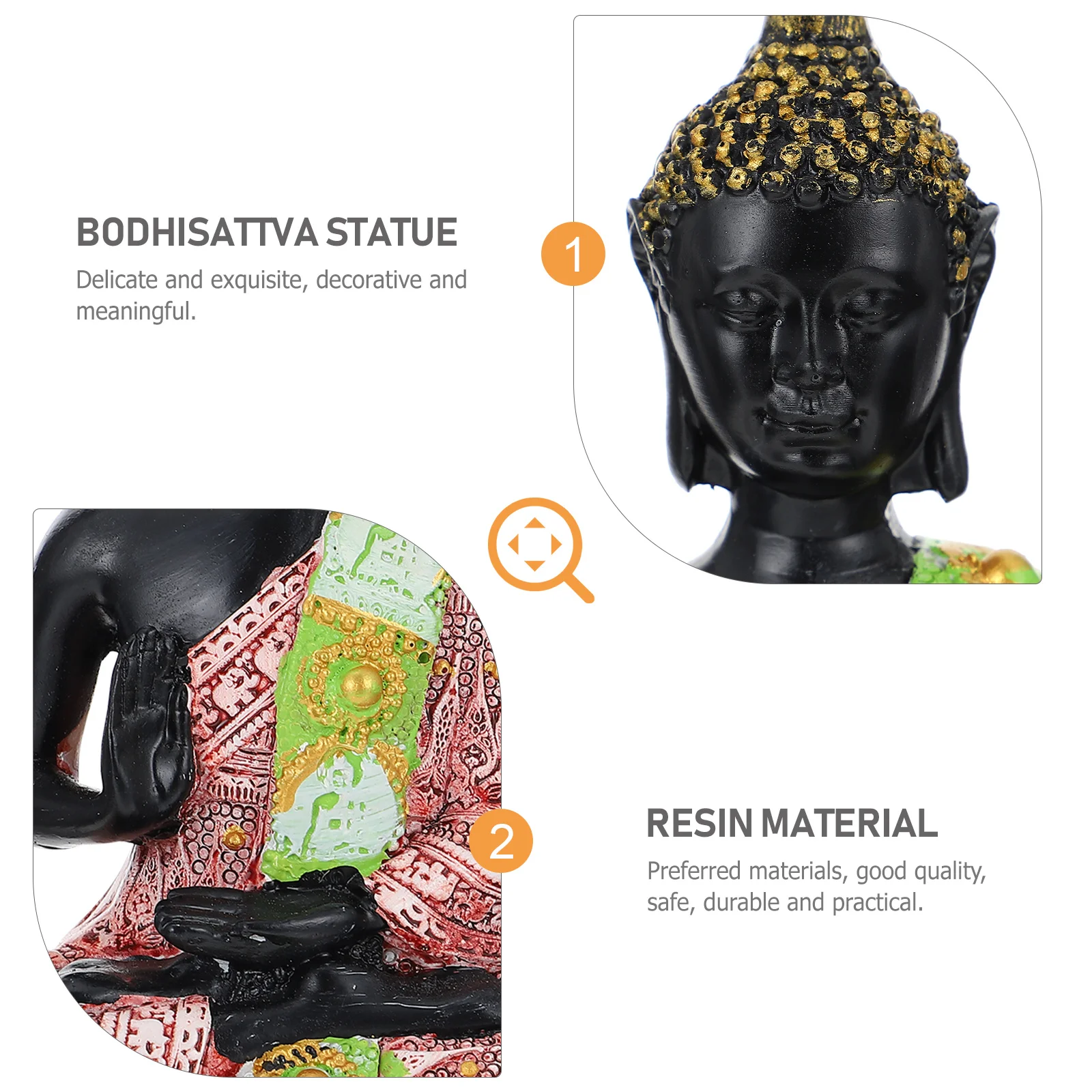

Resin Bodhisattva Ornament Delicate Desktop Decoration Meaningful Housewarming Gift Bodhisattva Ornament