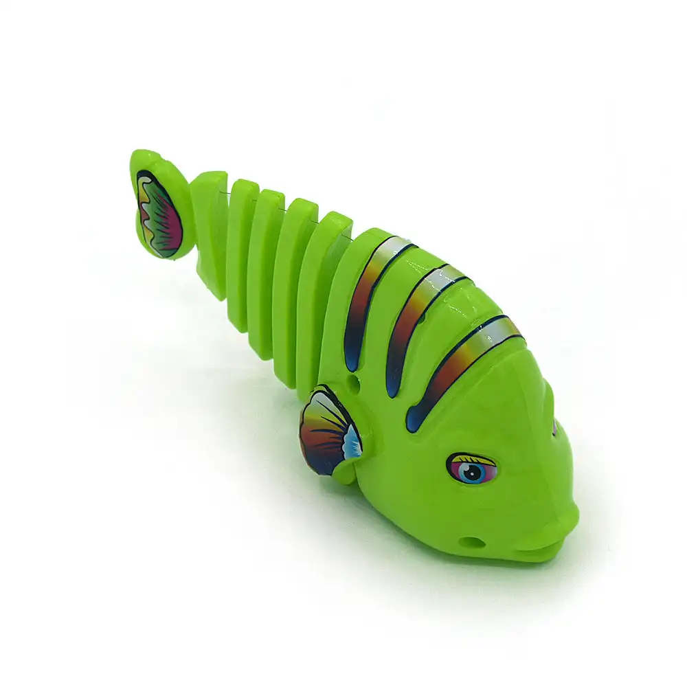 Plastic Wind-Up Wiggle Fish Toys Running Clockwork Classic Toy Newborn Spring Toy Toys for Children