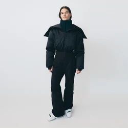 Women's Detachable Hooded Ski Suit Jumpsuit Winter Sports Warm Clothing Outdoors Commuter Clothes Women's New Casual Clothes