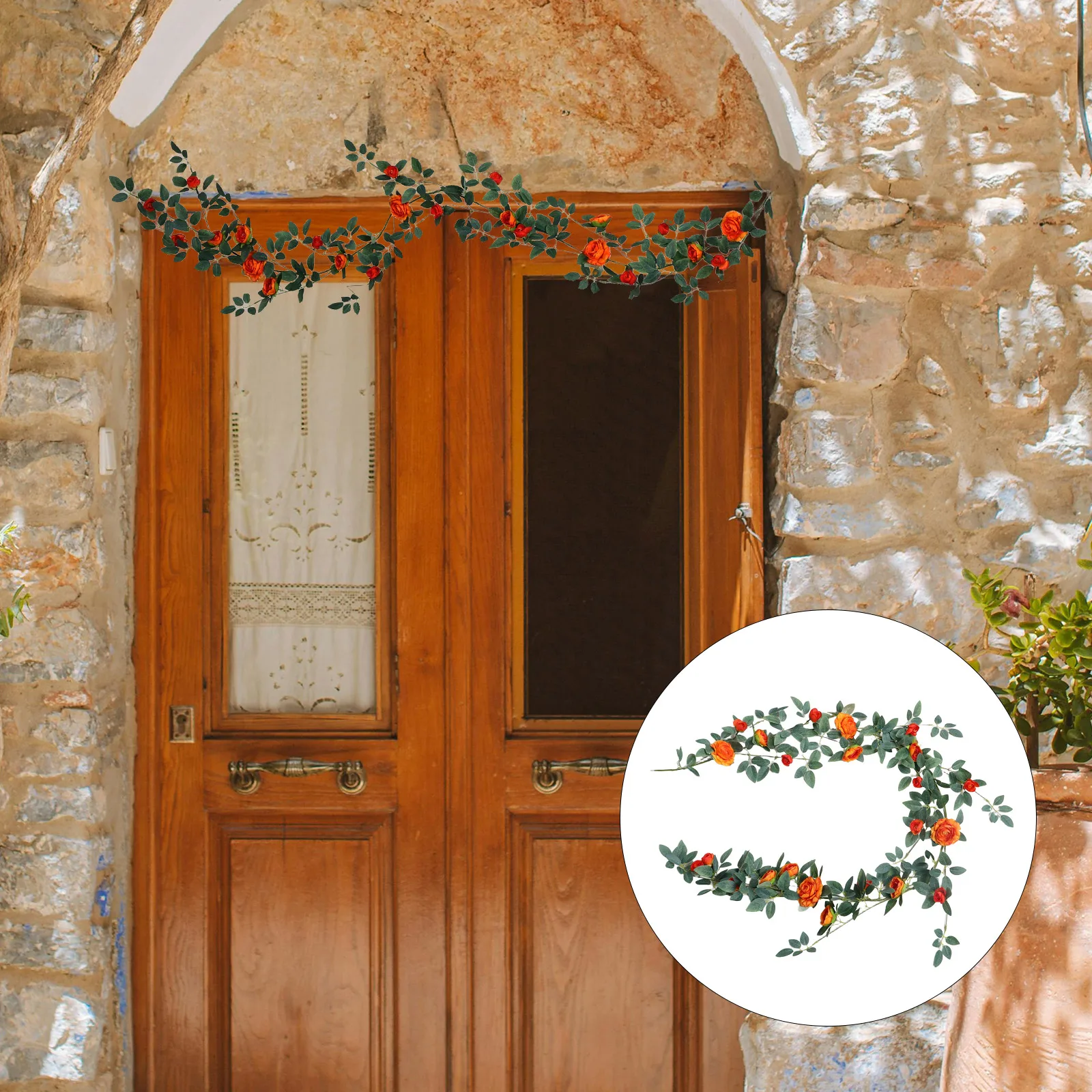 

Lifelike Artificial Faux Flower Wall Decor Wedding Arch Hanging Home Garden Party Decoration Ceiling Air Conditioning Pipe