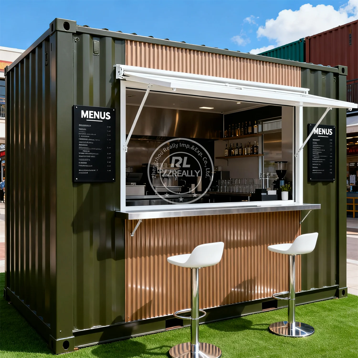 Hot Selling Shipping Containers Restaurant Kitchen Container Pub Bar Kiosk Container Restaurant with Fully Equipped Kitchen