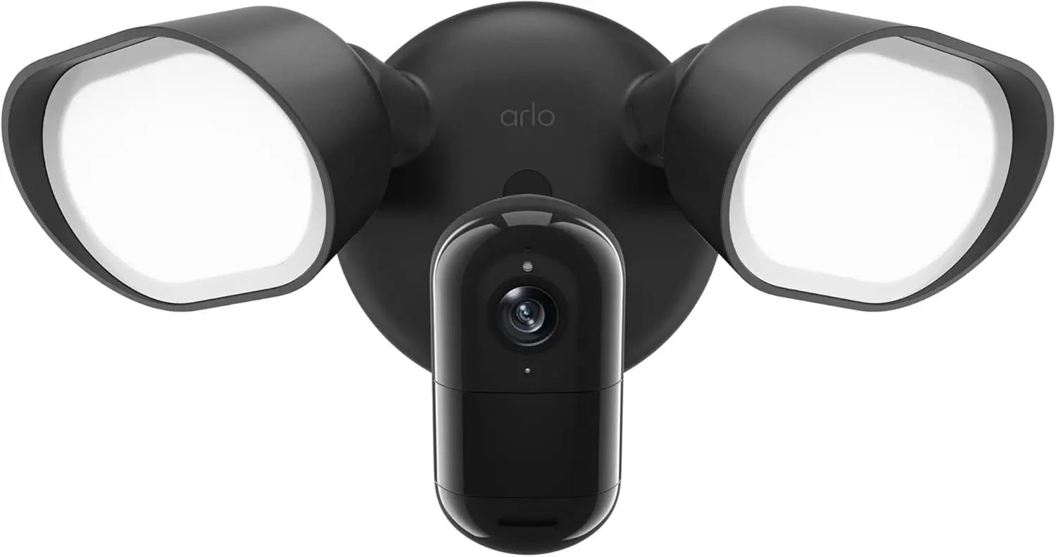 2K Wired Floodlight Security Camera with HDR, 2000 Lumens, Siren, Weatherproof, Color Night Vision, 160 View, 2-Way Audio