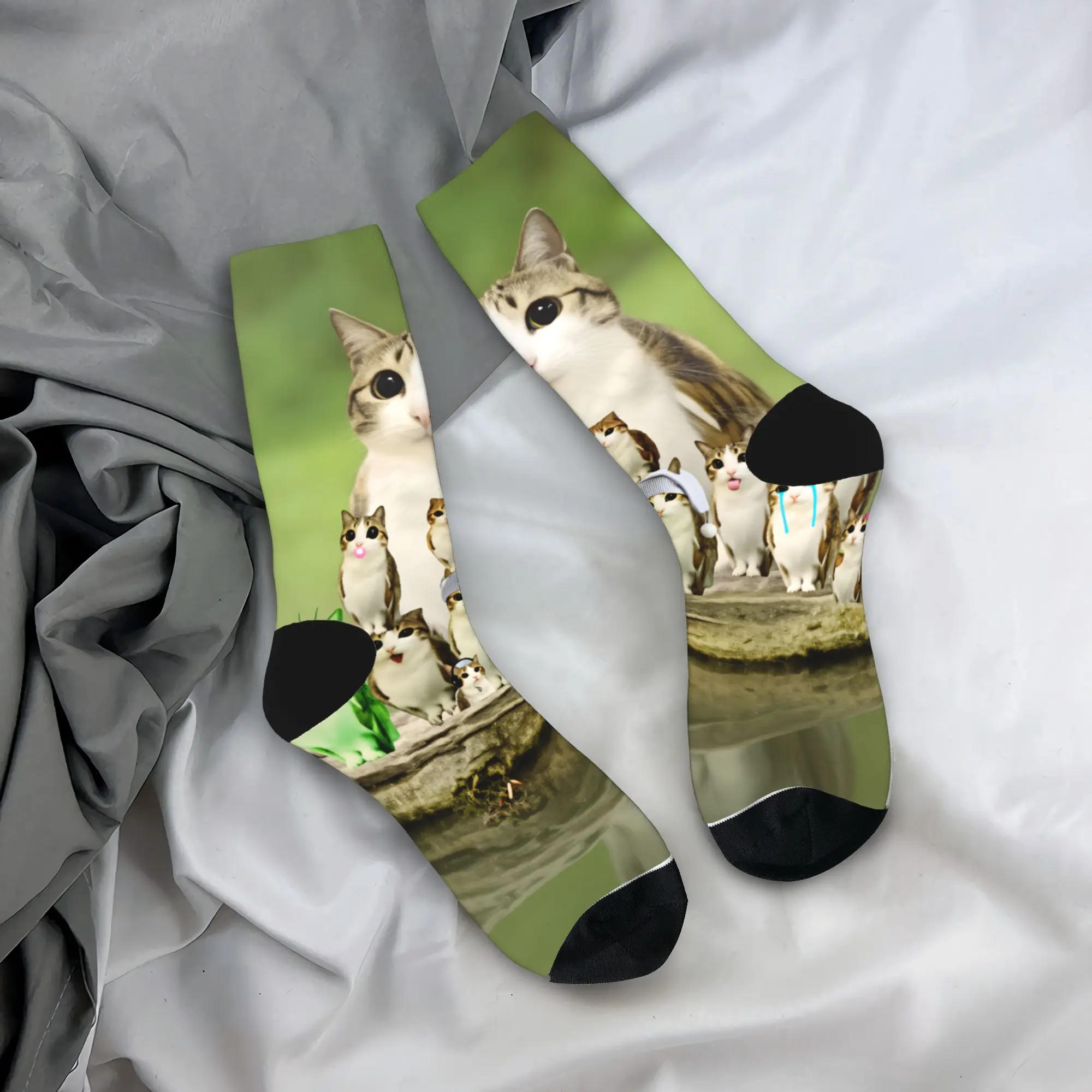 

Funny Meowl Cat Family Socks Design Stockings Anti Skid Couple Socks Warm Soft Autumn Funny Climbing Socks