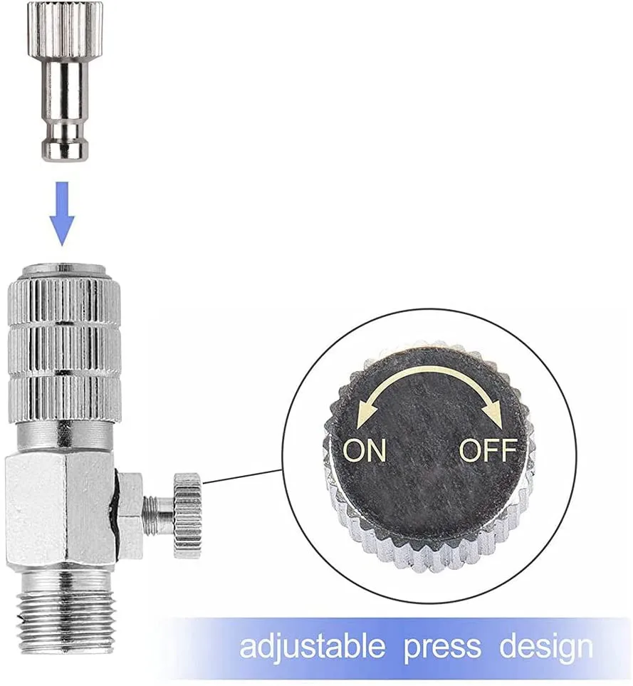 JOYSTAR Airbrush quick release adapter connecter with valve 1/8\