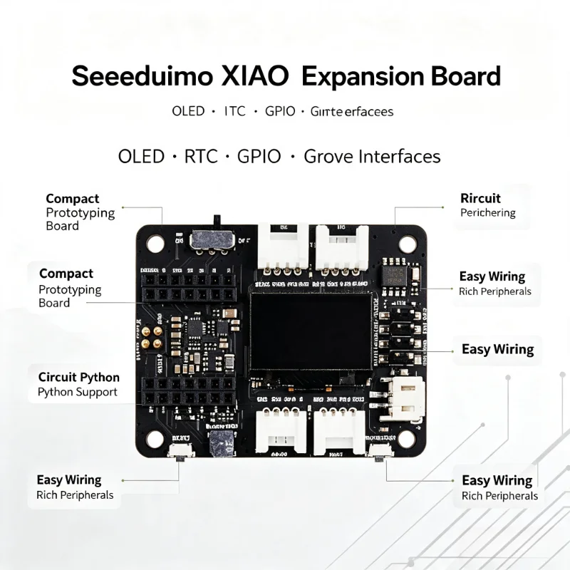 Seeeduino XIAO Expansion Board OLED RTC GPIO Grove Interfaces for Arduino Circuit Python DIY IoT Projects