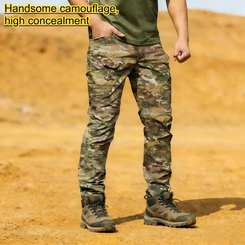 

Men's Work Pants Breathable Windproof Multi Pocket Outdoor Hiking and Camping Training Tactical Hunting Men's Hiking Pants