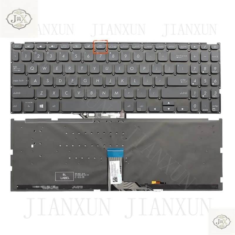 Replacement US Layout Backlit Keyboard For ASUS X512 F512D Y5100U M5050D Y5000F V5000F V5000J