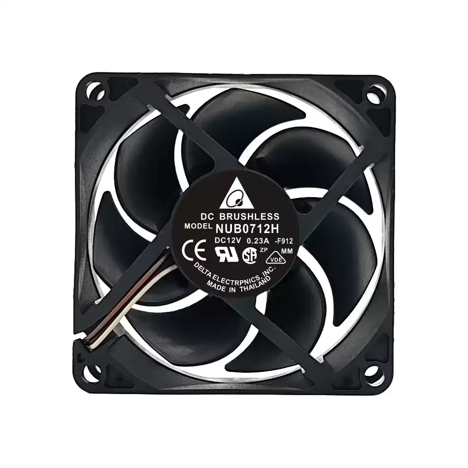 For Delta NUB0712H 7025 Fan 70x70x25mm DC 12V 0.23A 3-Pin Brushless Cooling Cooler for Projector Server Cabinet Replacement