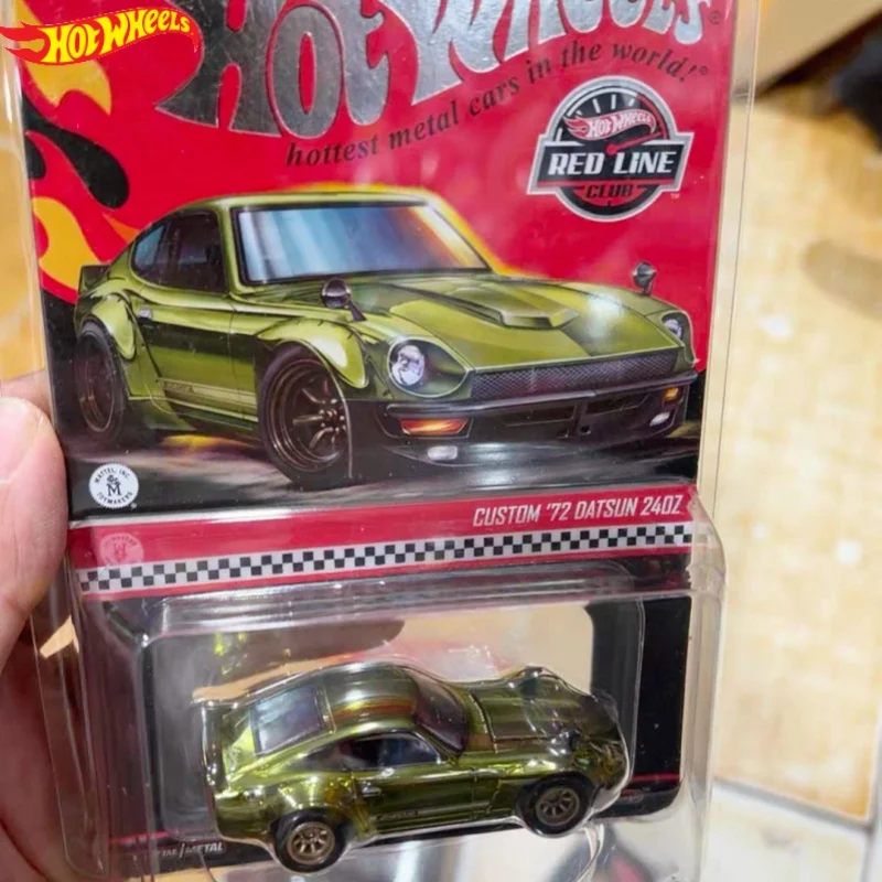 

Original 1/64 Hot Wheels RLC 1972 Datsun 240Z Electroplated Olive Green Limitied Collectible Car Rare Model Cars Toy Gifts
