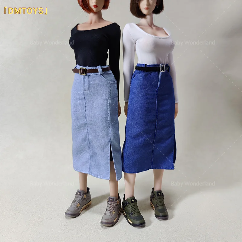 DMTOYS DF071 1/6 Leisure Long Sleeved Hip Hugging Long Skirt Set Clothing Accessories Model Fits 12inch Female Action Figure Bod