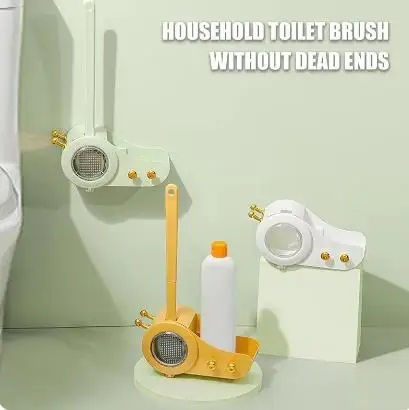 Toilet Bowl Brush Bathroom Cleaning Supplies Toilet Kit With Own Storage Rack Can Be Hung And Put For Home Bathroom Accessories