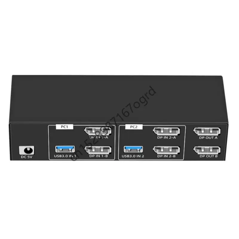 

Double Computer DisplayPort KVM Switcher Supports 8K/60Hz 4K/120Hz for Enhances Visual Experience Great Compatibility 634A