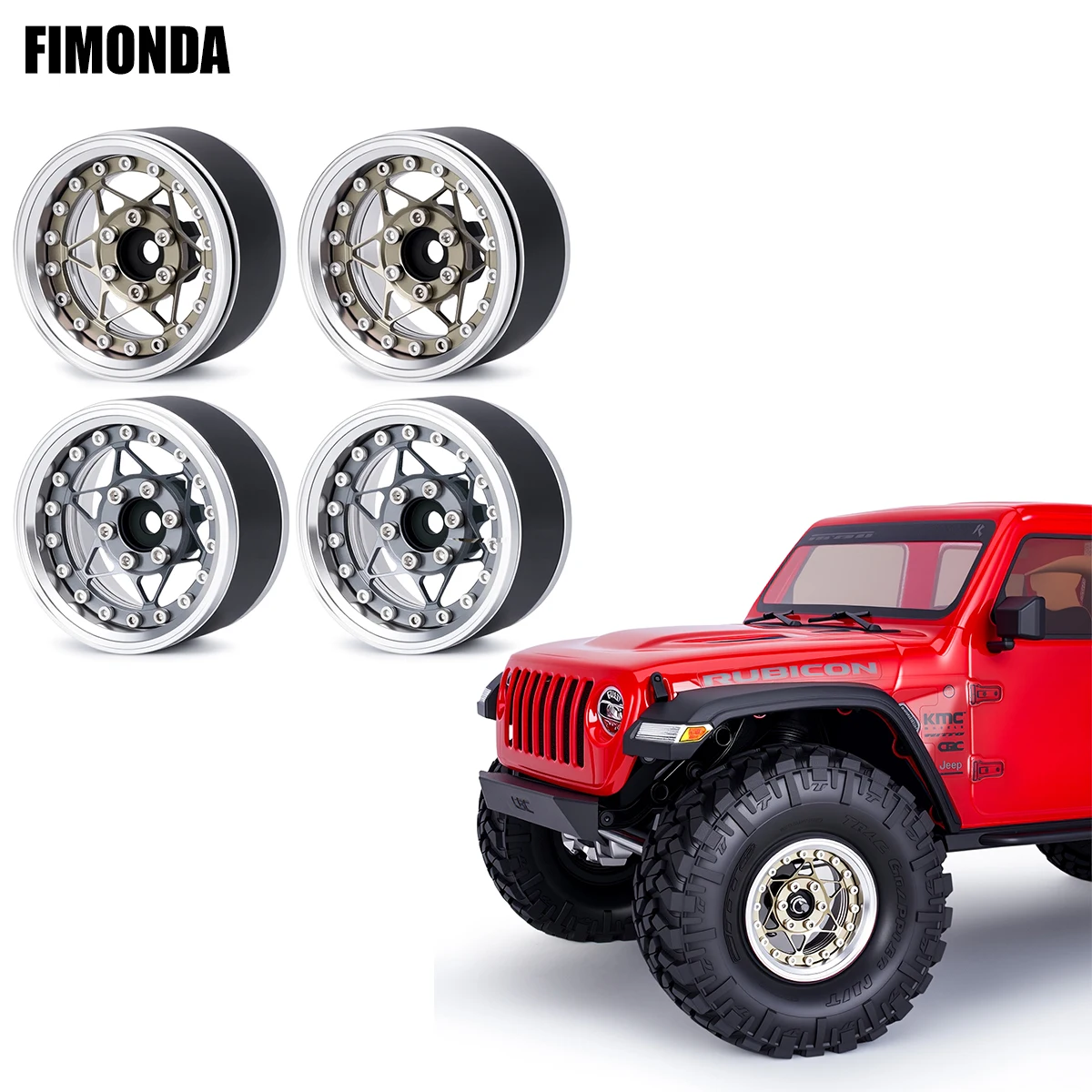 

Universal CNC Aluminum 1.9" Beadlock Wheels for 1/10 RC Crawler - Fits Axial SCX10, TRX4, TRX6, Redcat Gen8, D90 Upgrade Parts