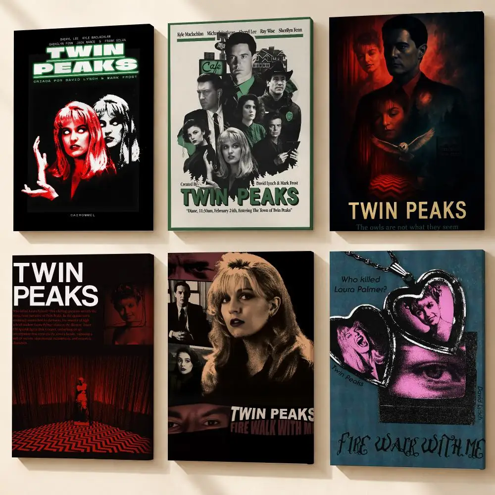 Classic TV Series T-Twin Peaks Framed Wall Painting Canvas Poster Wooden Stretcher Frame Inner Frame Kit for Wall Art Painting