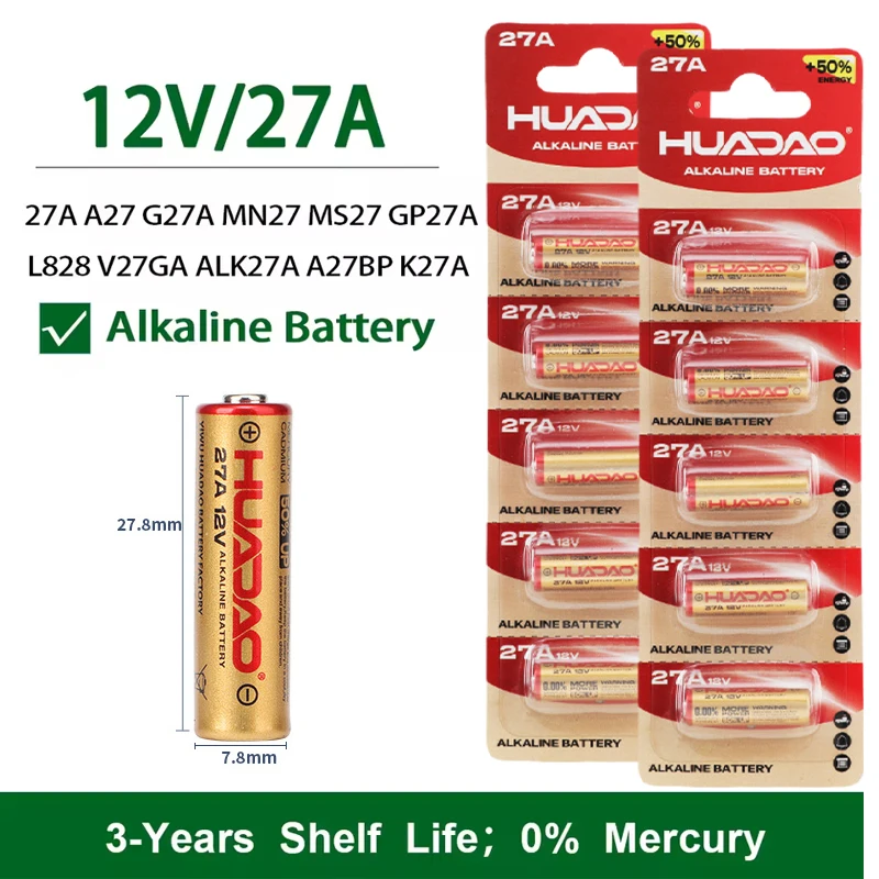 A27 27A 12V Alkalin…