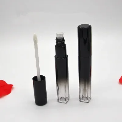 Bouteille Tube de brillant à lèvres en plastique doré dégradé givré de 8ml, 50 pièces, accessoires de voyage, conteneurs d'emballage cosmétique de maquillage