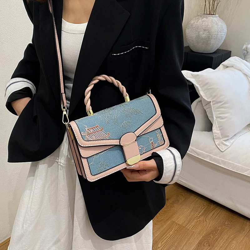 

Минималистичная уникальная винтажная модная сумка через плечо, однотонная, с дизайном большой емкости для женщин, повседневная и просторная