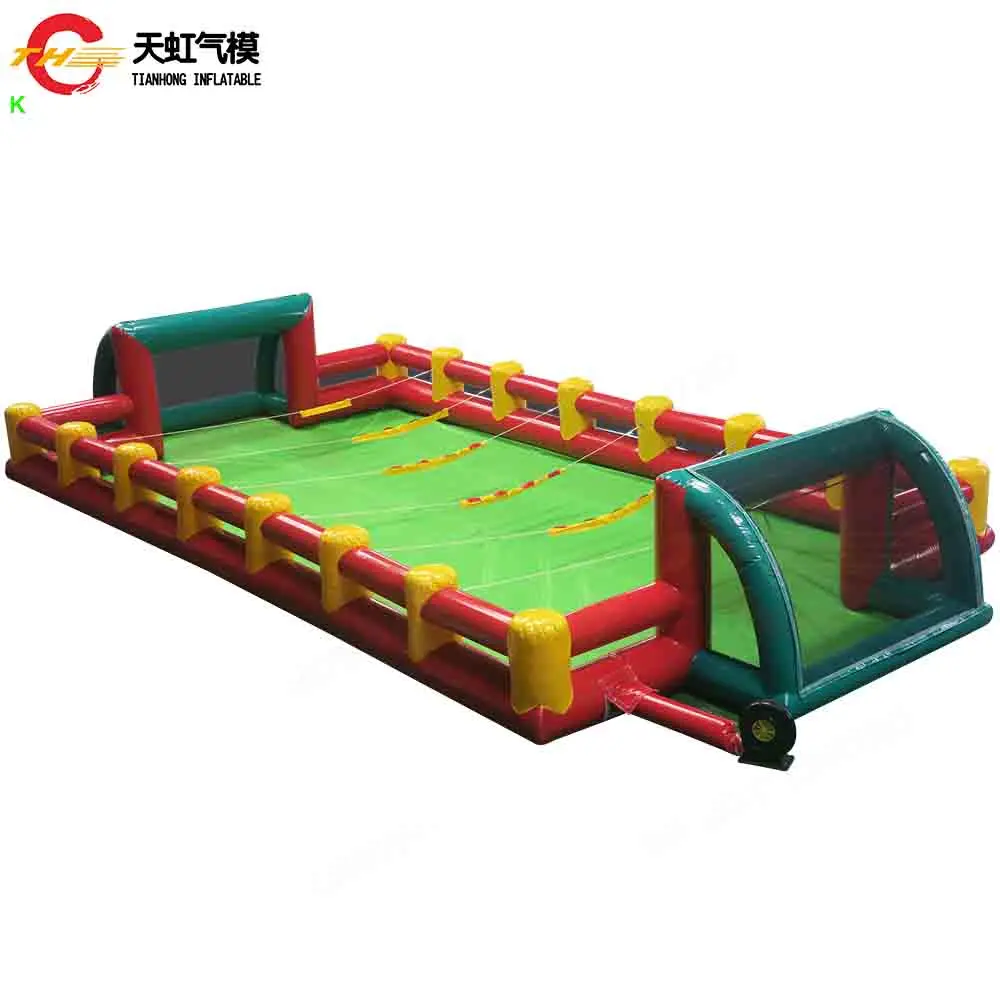 ملعب كرة قدم تجاري قابل للنفخ مع أرضية قابلة للنفخ لعبة كرة القدم الرياضية للأطفال والكبار