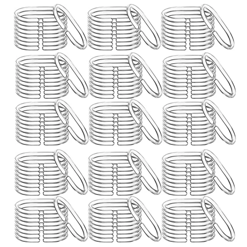 

120 Pcs Shower Curtain Rings Hooks C Shaped Rings Hook Hanger For Bathroom Shower Drape Window Rod