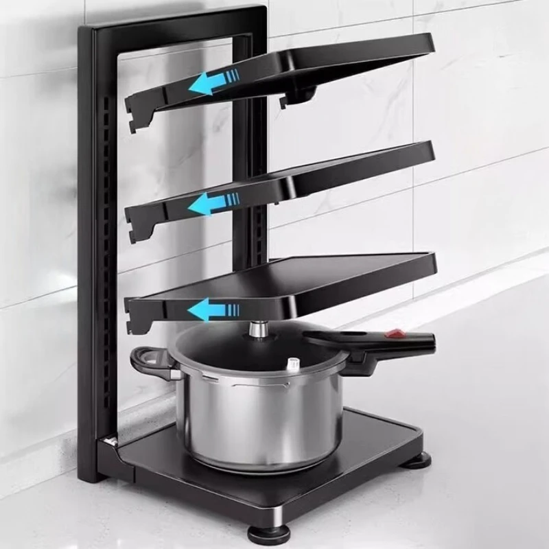 

Kitchen rack Household multi-functional pot storage racks Multi-layer cabinet Sink Layered pots
