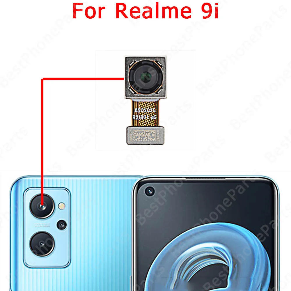 Selfie Rear Back View Facing Big Camera Module For Realme 9 Pro + 9i 9Pro Plus Backside Front Camera Flex Cable Spare Parts