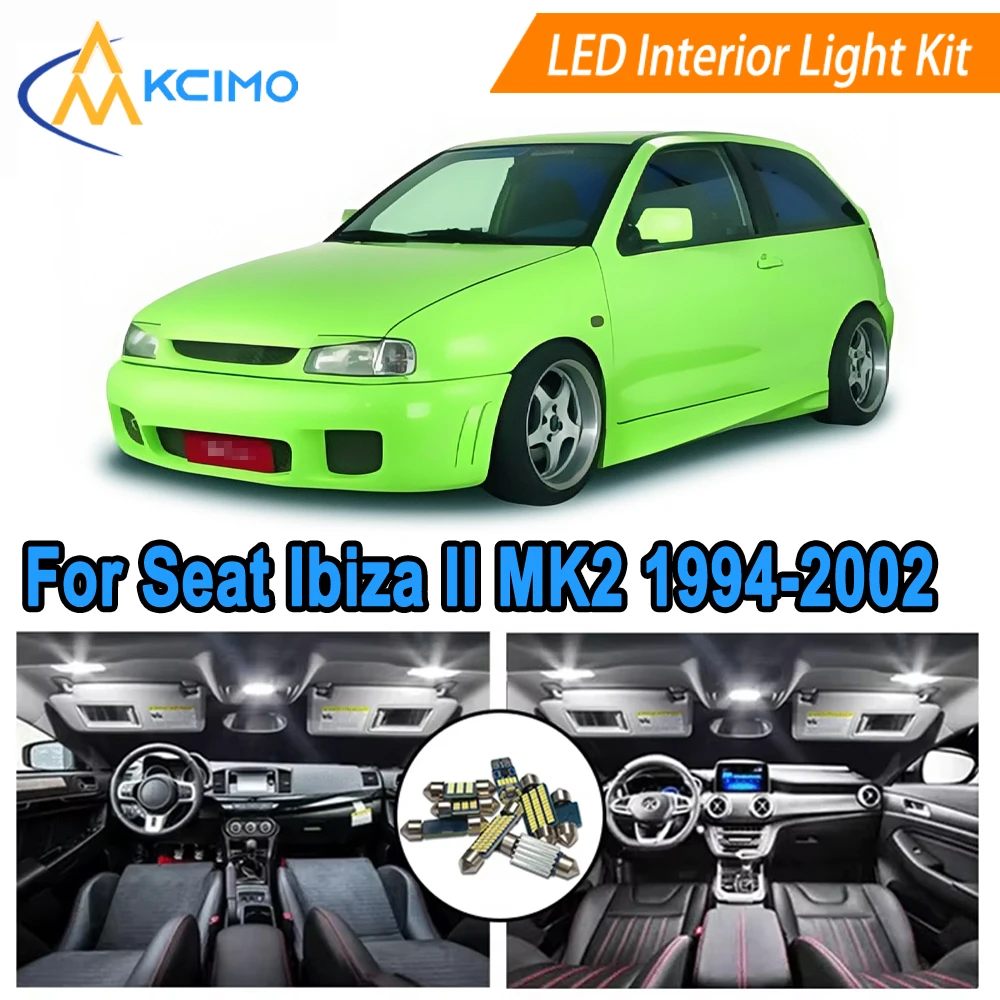 

Interior Car Lights For Seat Ibiza II MK2 6K 6K1 (1994-2002) LED Strip Kit for Footwell Dashboard Door Multi-Color Mood Lighting