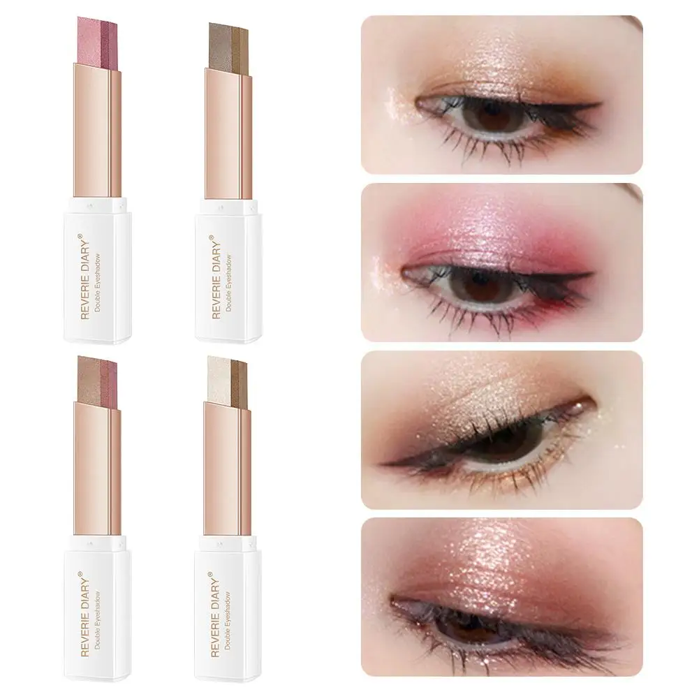 Eyeshadow Pencil Double Color Rotating Velvet Gradient Eyeshadow Stick Glitter Liner Highlighter Multicolor Eye Makeup Cosmestic