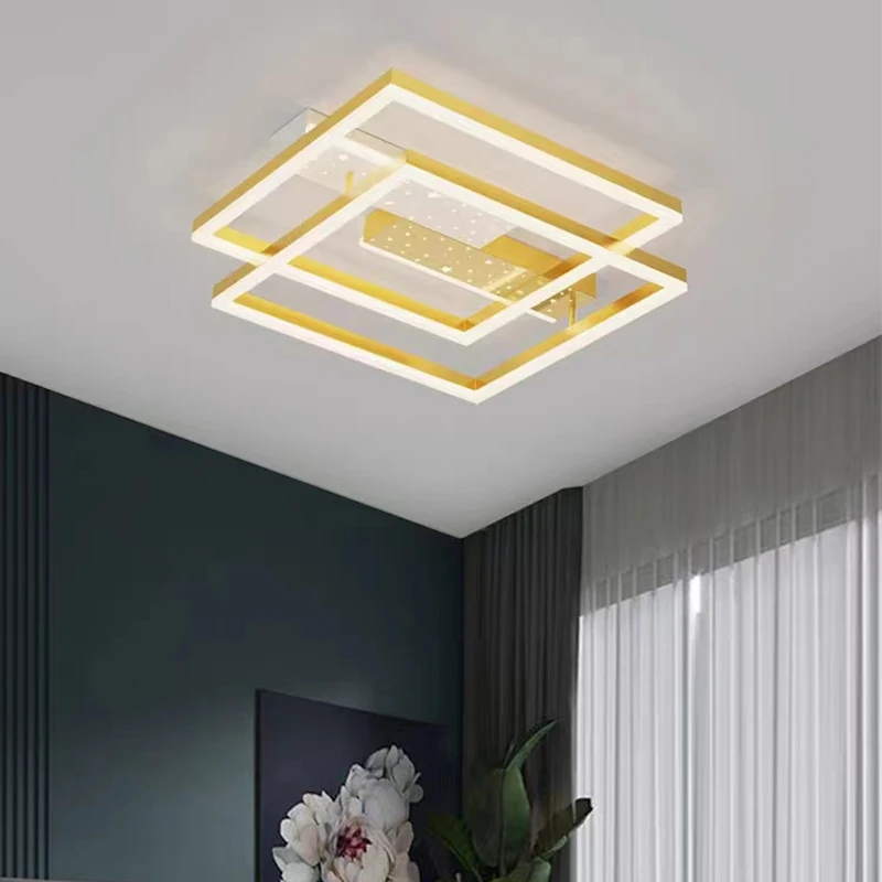 Plafonnier LED au design moderne luxueux, luminaire décoratif d'intérieur, idéal pour un salon, une chambre à coucher ou une cuisine