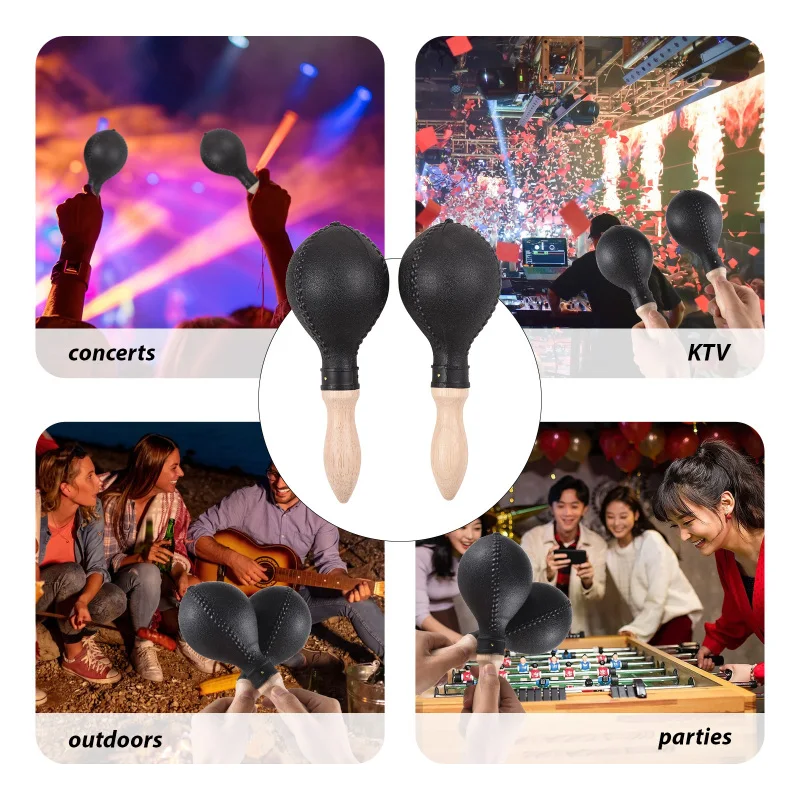 مطرقة ماركاس-رمال آلات موسيقية قرع ، قشرة بلاستيكية ، مقابض خشبية ، خشب إيقاعي ، حفلة موسيقية ، زوج واحد ، 25 رج