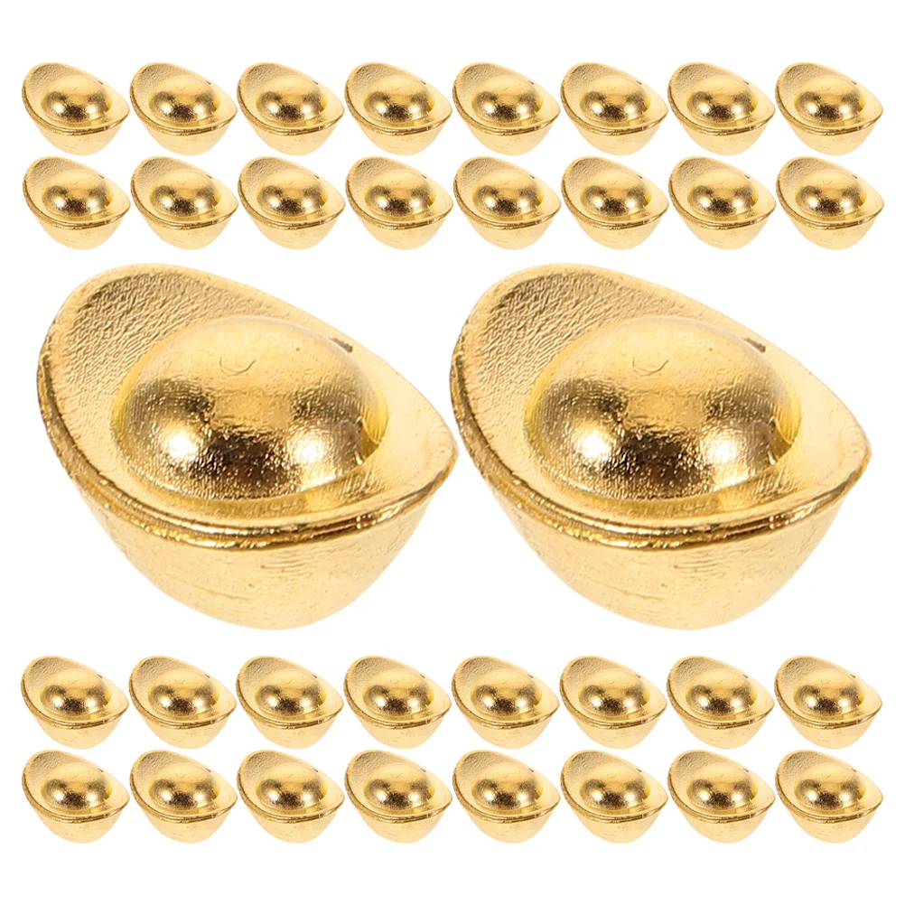 

100 Pcs Ingot Ornament Home Decor Chinese Wealth Ingots Creative Desktop Decorative Craft Charm Mini