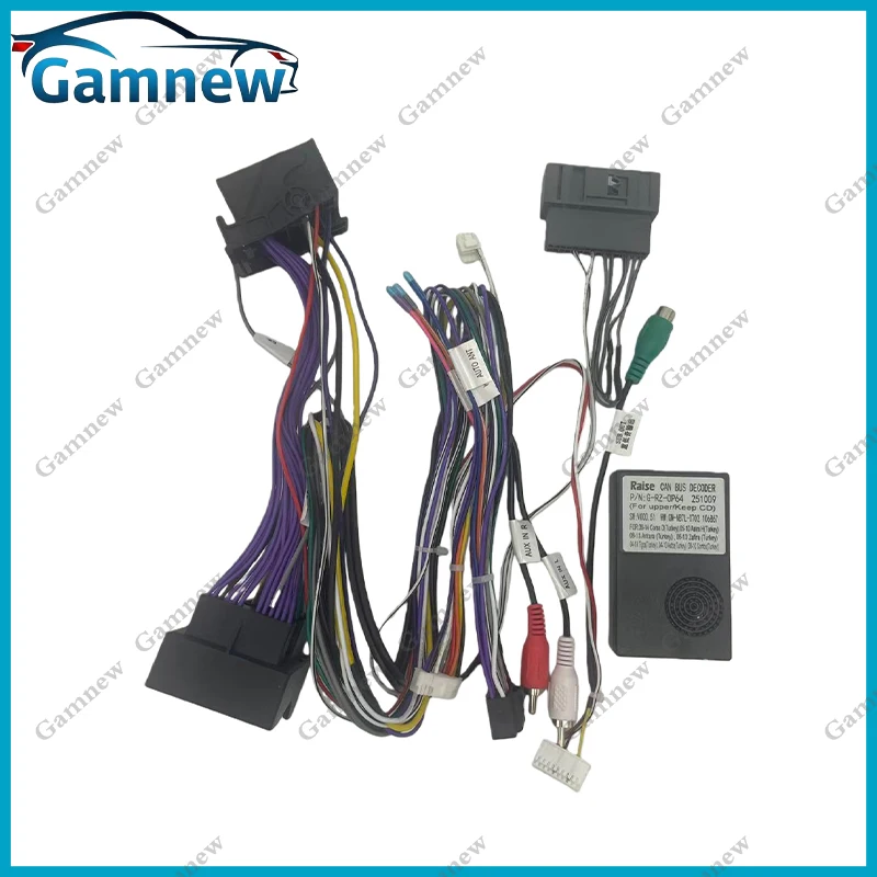 16Pin Car Wiring Harness Adapter Canbus Box Decoder Android Radio Power Cable For Opel Astra H Zafira B Antara Vectra C Corsa D