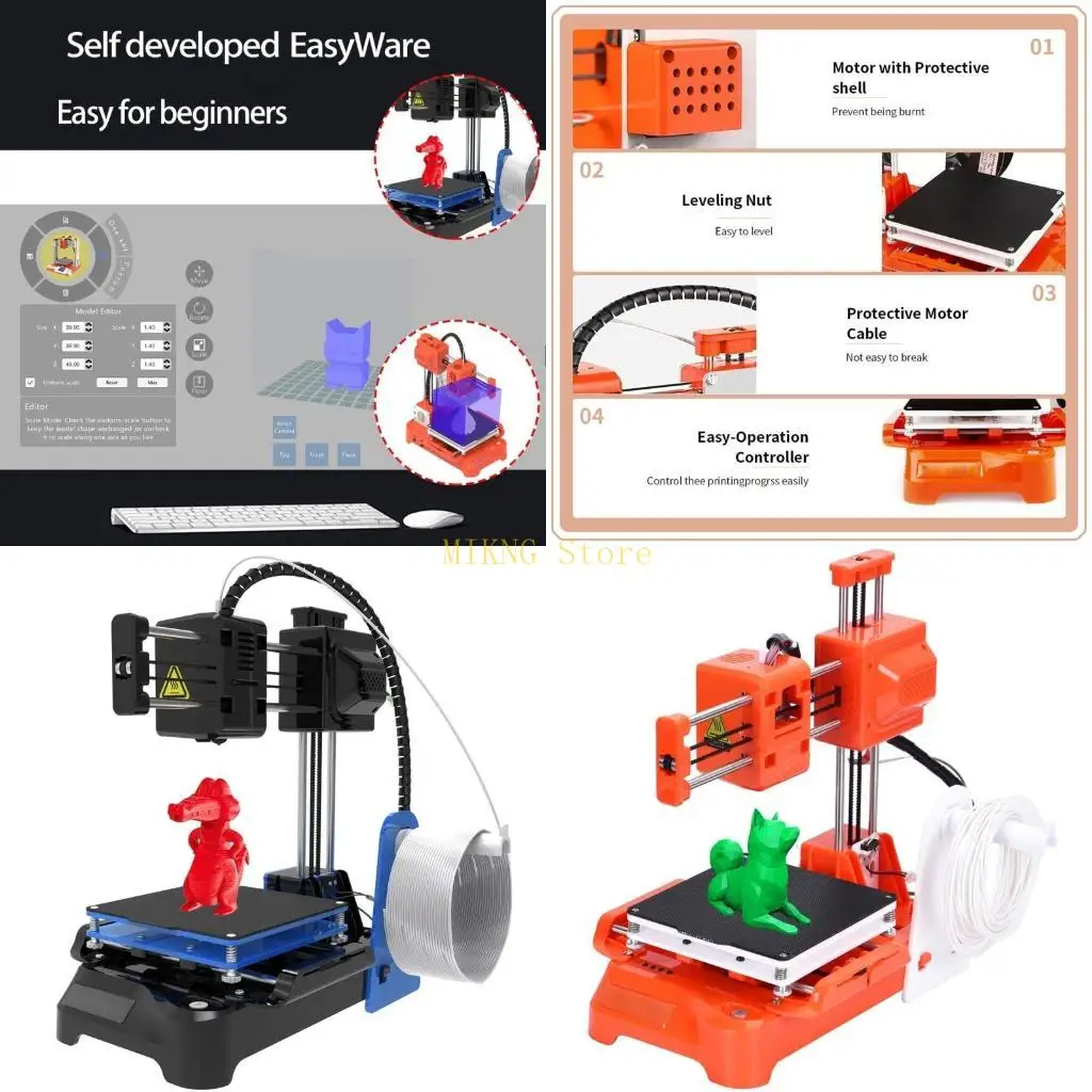 

Mini Printer For Beginners Small FDM Printing Machine 1.75mmPLA Filaments best sale