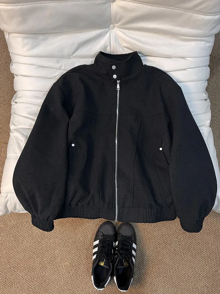 

American Sle Harington Workwear Jaet Men's Spring Autumn New Stand Collar High-End Trendy Brand Couple Casual Pilot Jaet