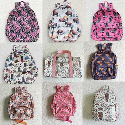 Wholesale Children Western Highland Cow Flower Backpack Travel Daypack Toddler Outdoor Portable Teen Girl Kids Floral School Bag