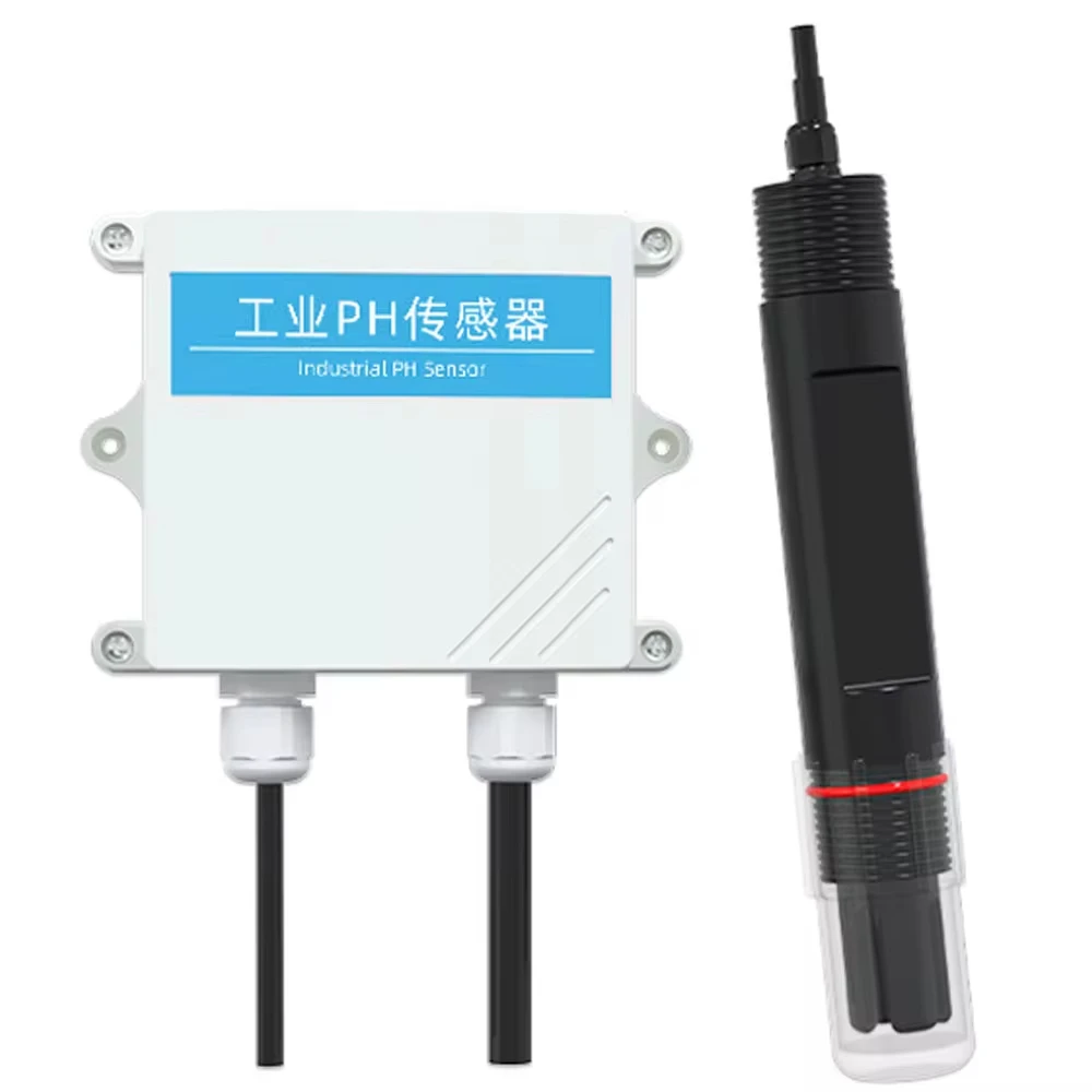 

Industrial 5M Line Length PH Meter Water Quality Tester Sensor Compensation PH Temperature Transmitter RS485 4-20MA 0-2V Output