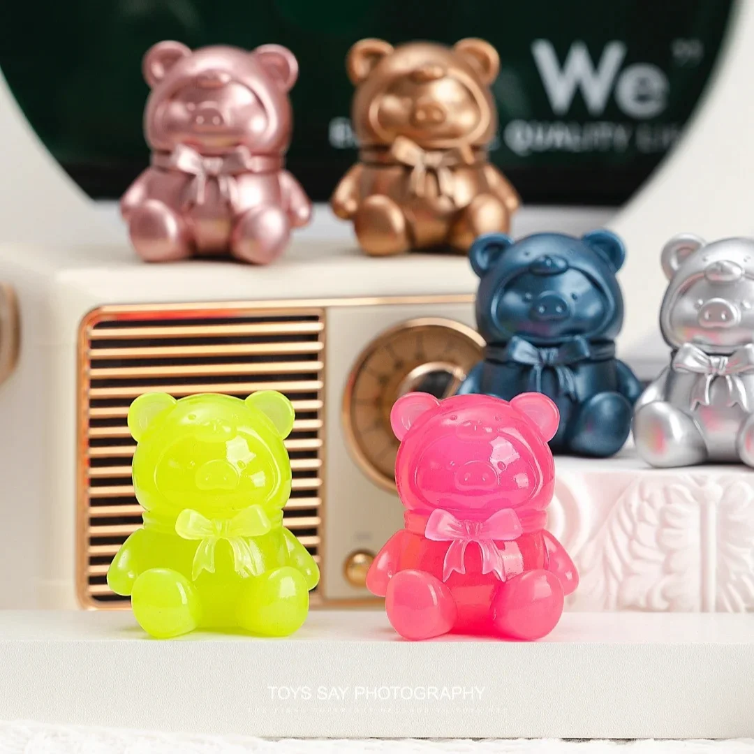 لولو الخنزير تيدي سلسلة صغيرة صندوق أعمى دمية فول صغيرة Q نسخة Kawaii أنيمي الشكل الكرتون ديكور العصرية اللعب مفاجأة هدية