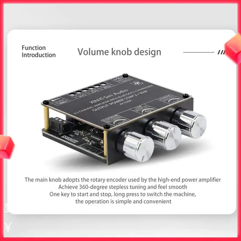 【Daftar Baru】 2X XY-E30H 2.1 Saluran Bluetooth 5.1 Modul Papan Amplifier Daya Audio Tinggi dan Rendah 15Wx2 + 30W