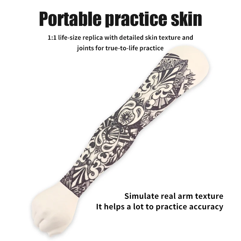 ثلاثية الأبعاد ممارسة الوشم سيليكون الذراع محاكاة قابلة لإعادة الاستخدام الذراع الوشم ممارسة الجلد التدريب نموذج لفناني الوشم والمبتدئين #4