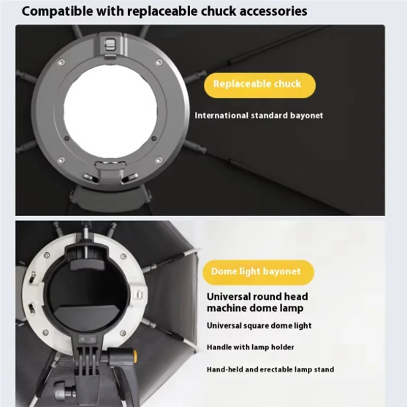 Caixa de luz suave octogonal de baioneta A93P TR-07C com iluminação lateral, instalação rápida e fácil