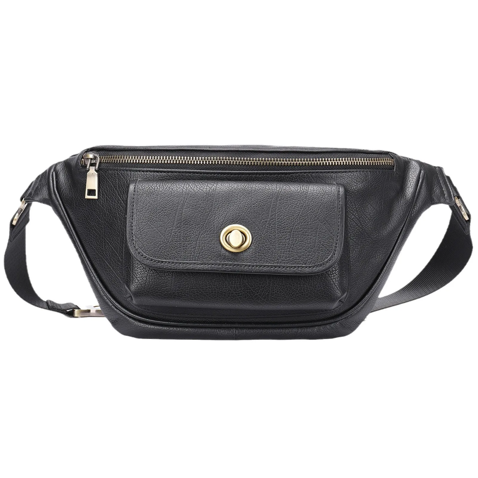 

Genuine Leather Fanny Pack Genuine Leather Men's Waist Bag Travel Phone Bags Hip Money/ Belt Bag Small Waist Pack for Men