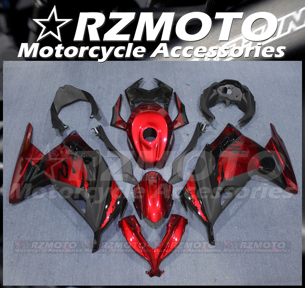 RZMOTO NEW Plastic Injection Cowl Panel Cover Bodywork Fairing Kits For Kawasaki NINJA 250 300 13 14 15 16 17 18 #655113