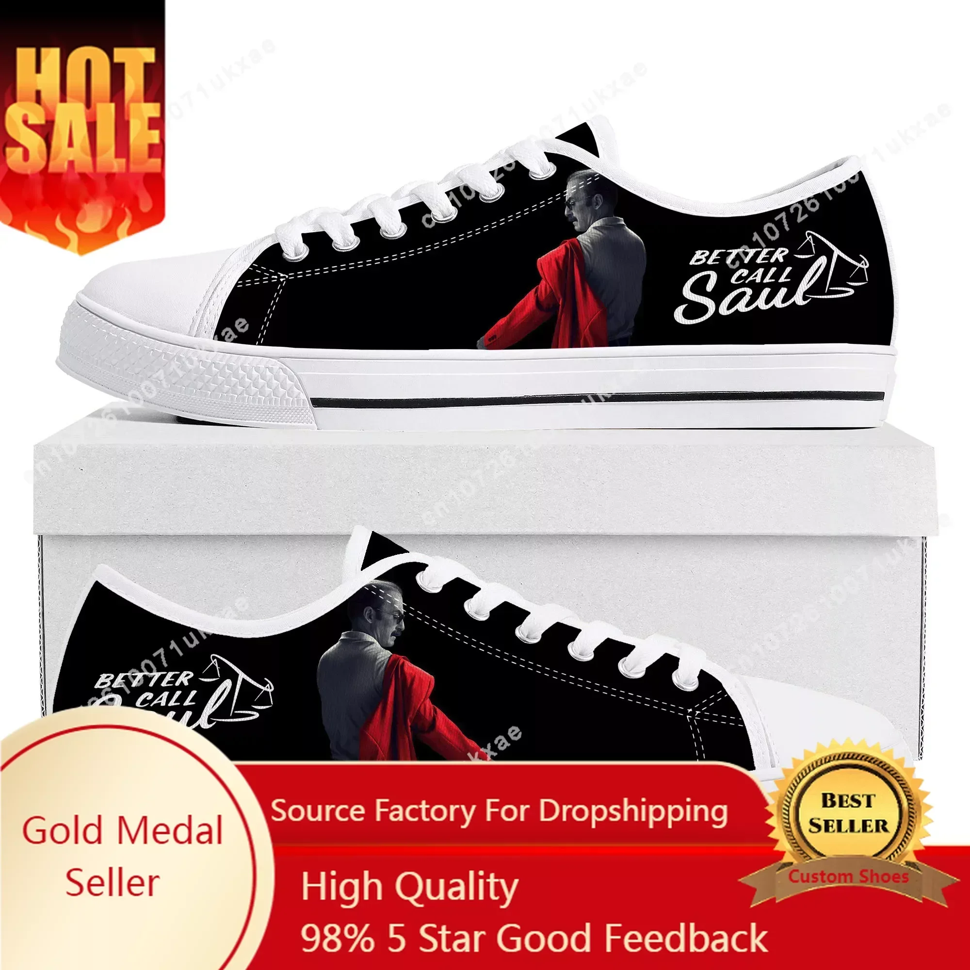 Better Call Saul Vintage Low Top Sneakers Mens Womens Teenager Canvas High Quality Sneaker Casual Custom Shoes Customize Shoe