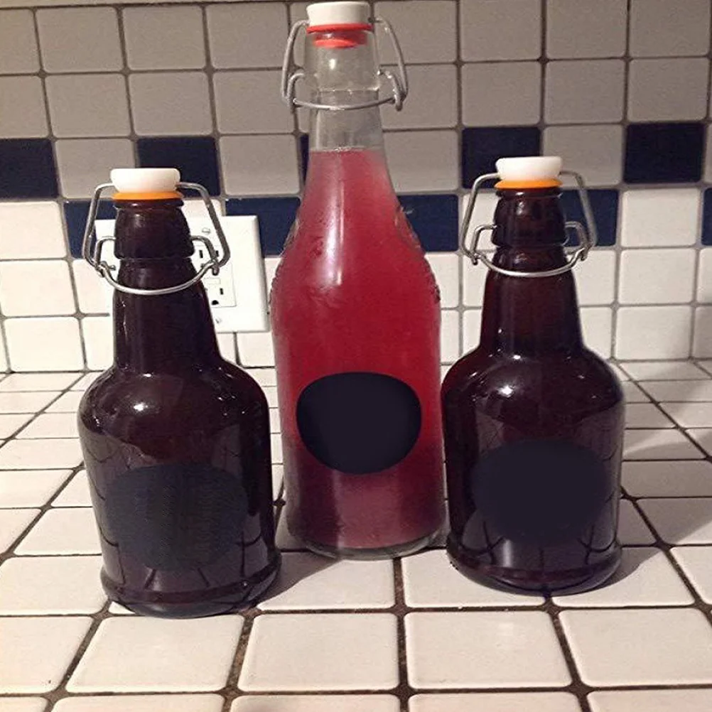 2 قطعة 25 مللي متر ملصقات نقطة سوداء مستديرة تسميات دائرة مقاوم للماء لاصق دائم ملصقات الكتابة فارغة لمكتب المطبخ الفصول الدراسية #5